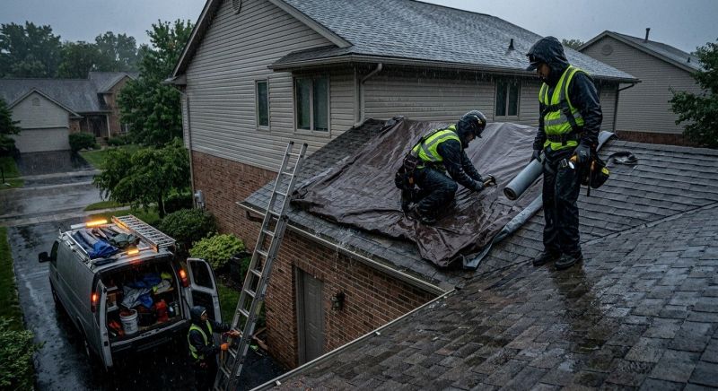 A Frame Roof Repair in Logan County, OH