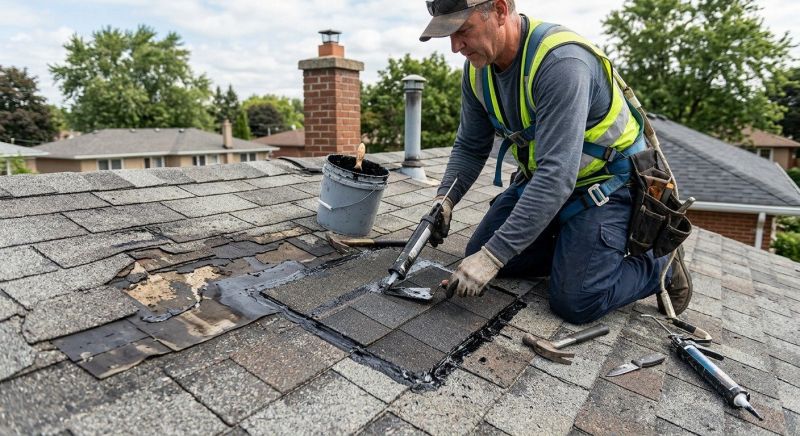 Asphalt Roof Leak Repair in Mechanicsburg, OH