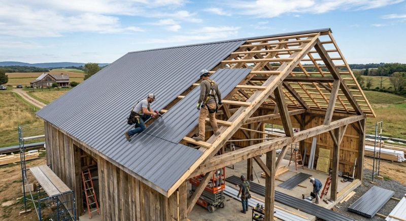 Barn Roof Installation in Logan County, OH