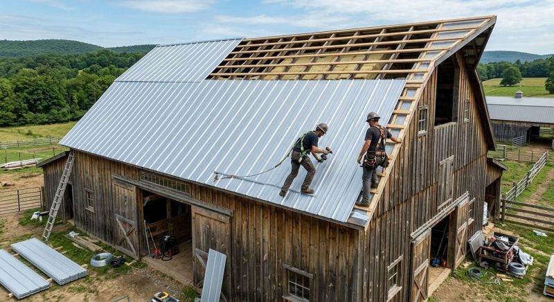 Barn Roof Installation in Logan County, OH