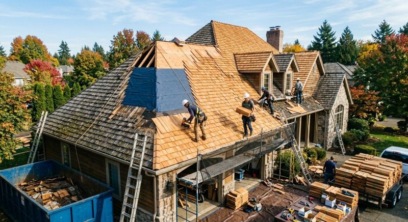 Cedar Roof Replacement in Mechanicsburg, OH
