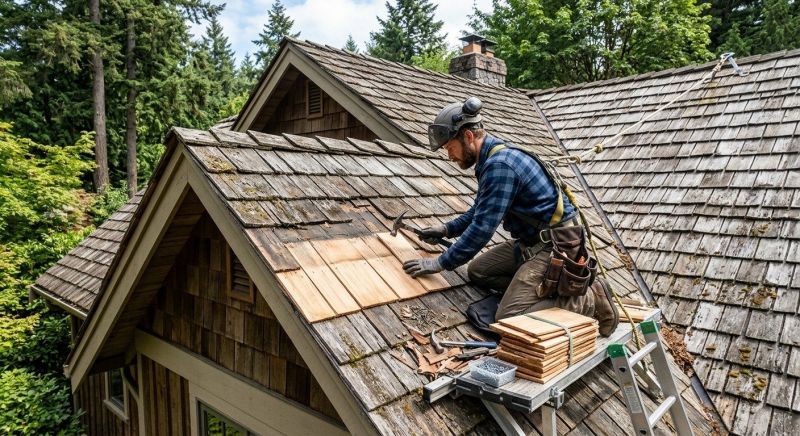 Cedar Shake Roof Repair in Urbana, OH