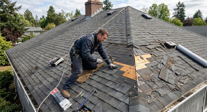 Damaged Roof Repair in Mechanicsburg, OH