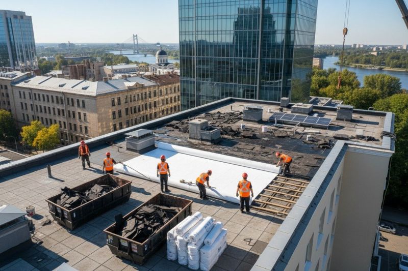 Flat Roof Replacement in Marysville, OH