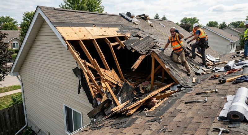 Hip Roof Shingle Repair in Logan County, OH