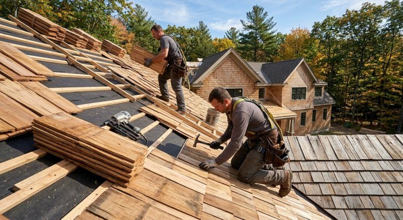 Natural Wood Roof Installation in Logan County, OH