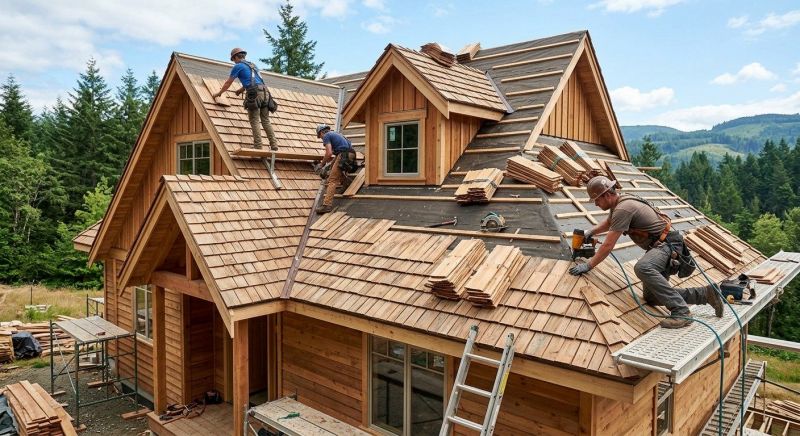 Natural Wood Roof Installation in Logan County, OH