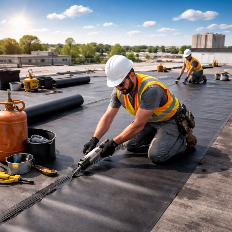 Rubber Roof Installation in Logan County, OH