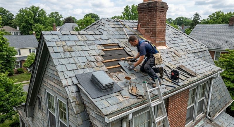 Slate Roof Repair in Logan County, OH
