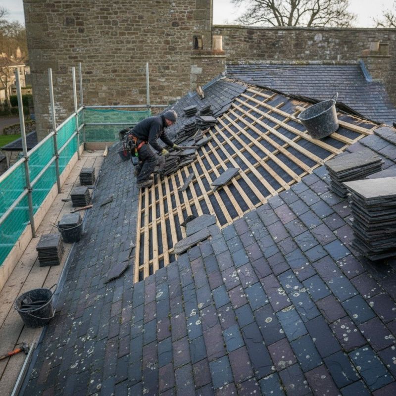 Slate Roof Replacement in West Liberty, OH
