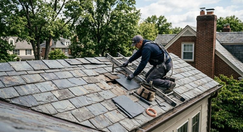Slate Shingle Replacement in Logan County, OH
